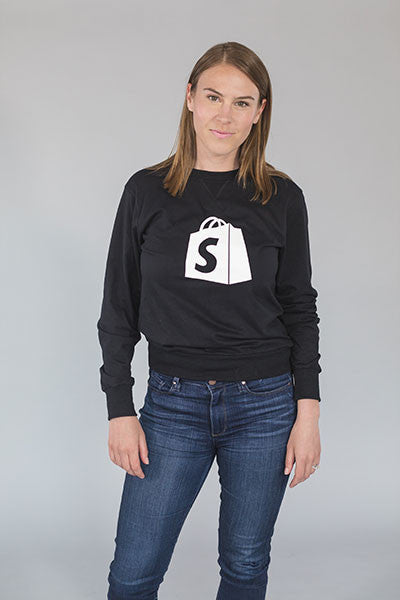 Shopify Crew Neck Black Bold